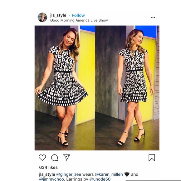 Karen Millen Leopard Fit&Flare Dress XS - Picture 1 of 8